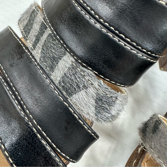 BF Betani Lightweight Black Strappy Block Heel Mules Sandals, 7.5 - Picture 6 of 13